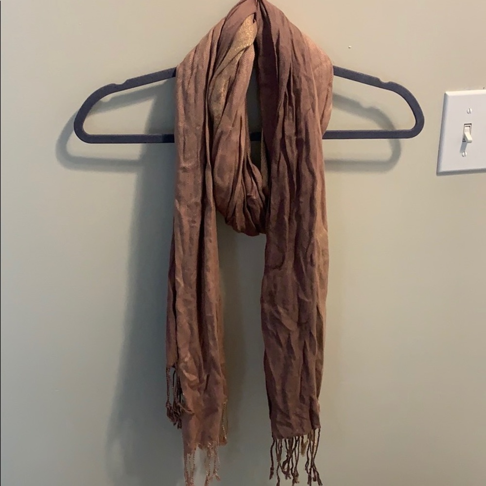 Pink and gold scarf
